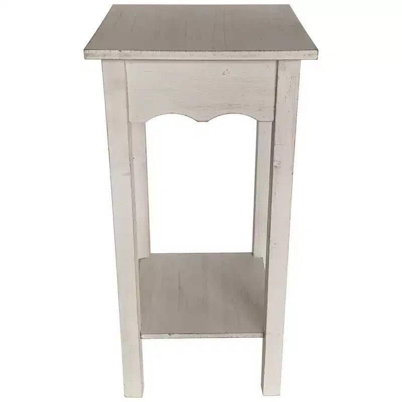Support de Plante & Table d'Appoint avec Étagère de Rangement, Style Antique