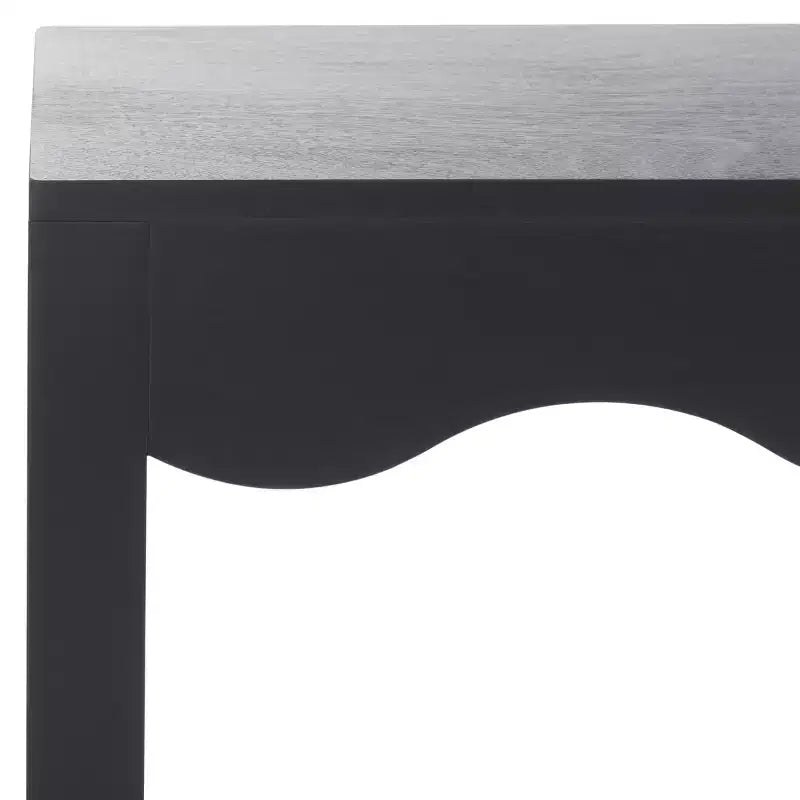 Console Wavy avec pieds épingles, finition pin naturel