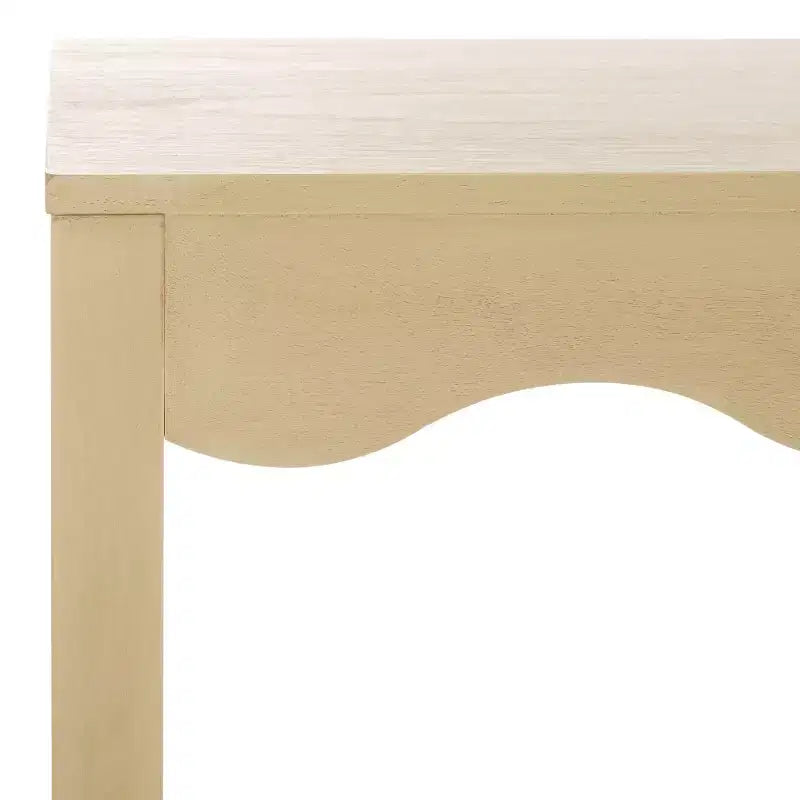 Console Wavy avec pieds épingles, finition pin naturel
