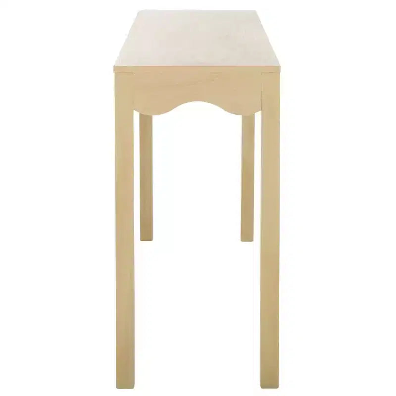 Console Wavy avec pieds épingles, finition pin naturel