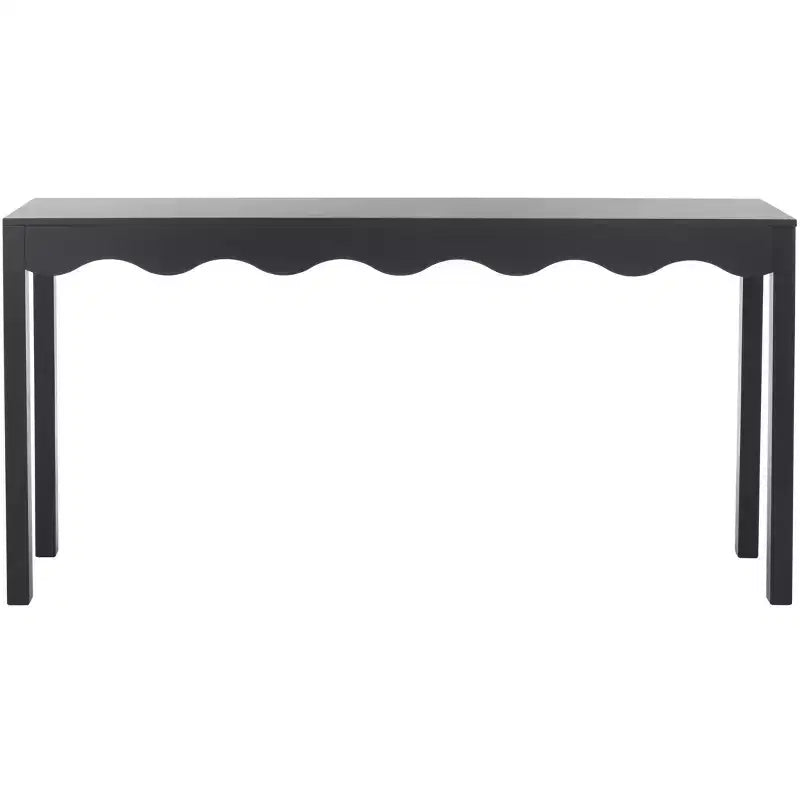 Console Wavy avec pieds épingles, finition pin naturel