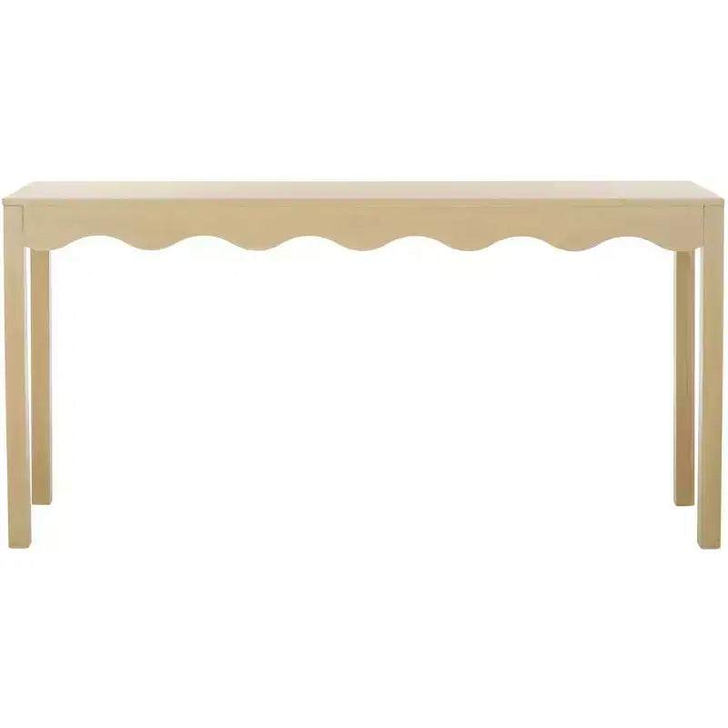 Console Wavy avec pieds épingles, finition pin naturel