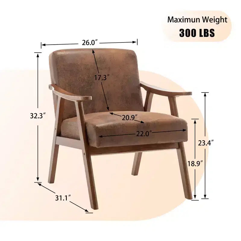 Fauteuil d'appoint en velours Mid-Century pour salon