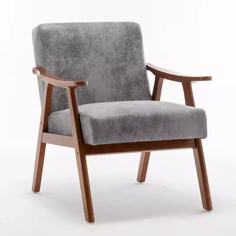 Fauteuil d'appoint en velours Mid-Century pour salon