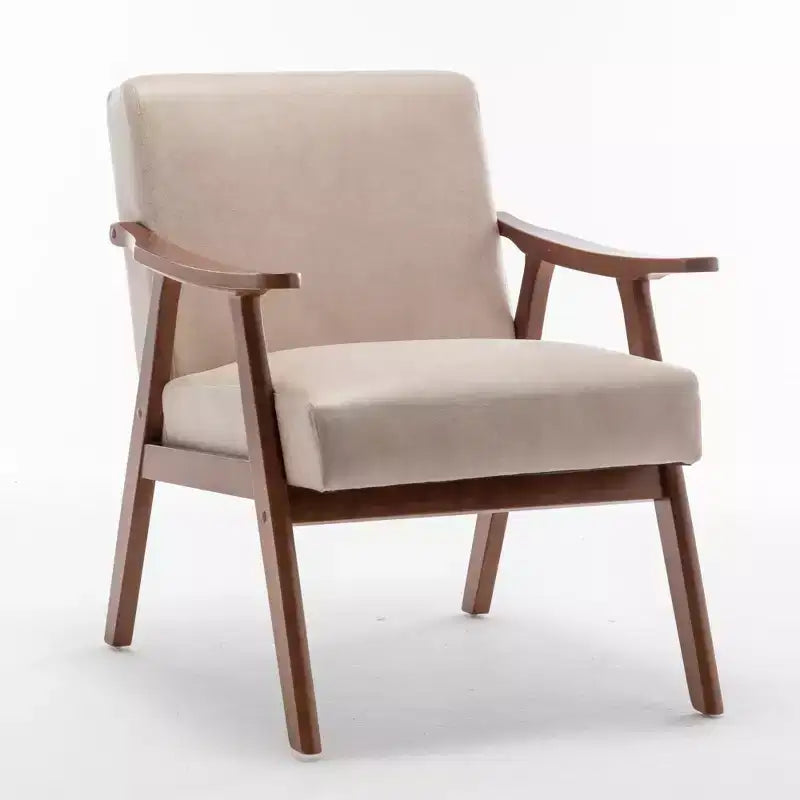 Fauteuil d'appoint en velours Mid-Century pour salon