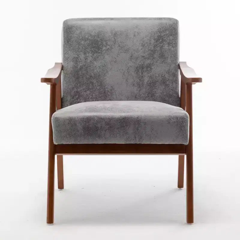 Fauteuil d'appoint en velours Mid-Century pour salon
