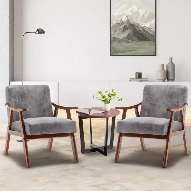 Fauteuil d'appoint en velours Mid-Century pour salon