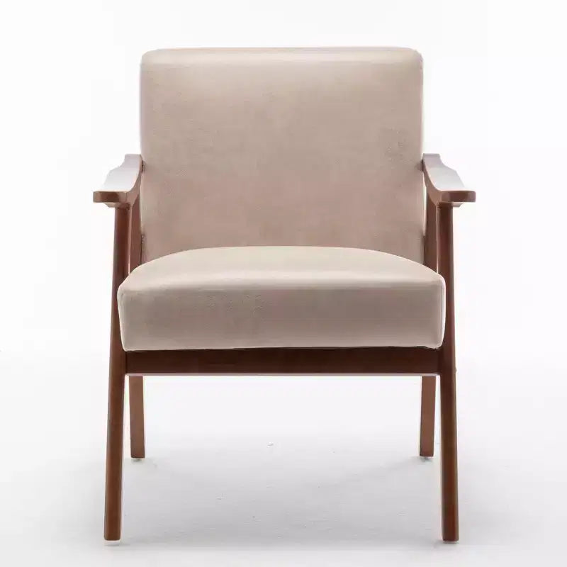 Fauteuil d'appoint en velours Mid-Century pour salon