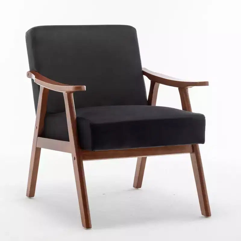 Fauteuil d'appoint en velours Mid-Century pour salon