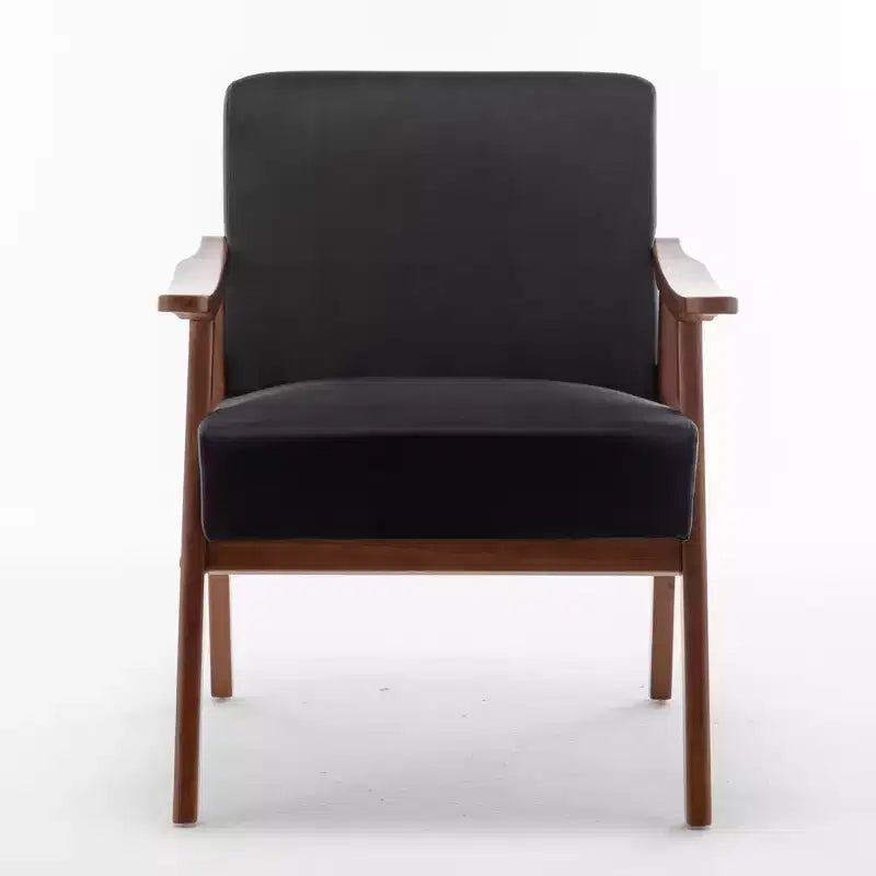 Fauteuil d'appoint en velours Mid-Century pour salon