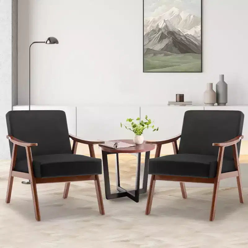 Fauteuil d'appoint en velours Mid-Century pour salon