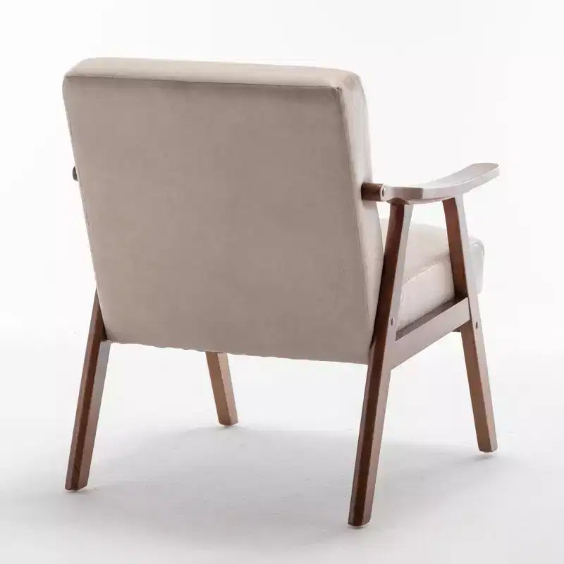 Fauteuil d'appoint en velours Mid-Century pour salon