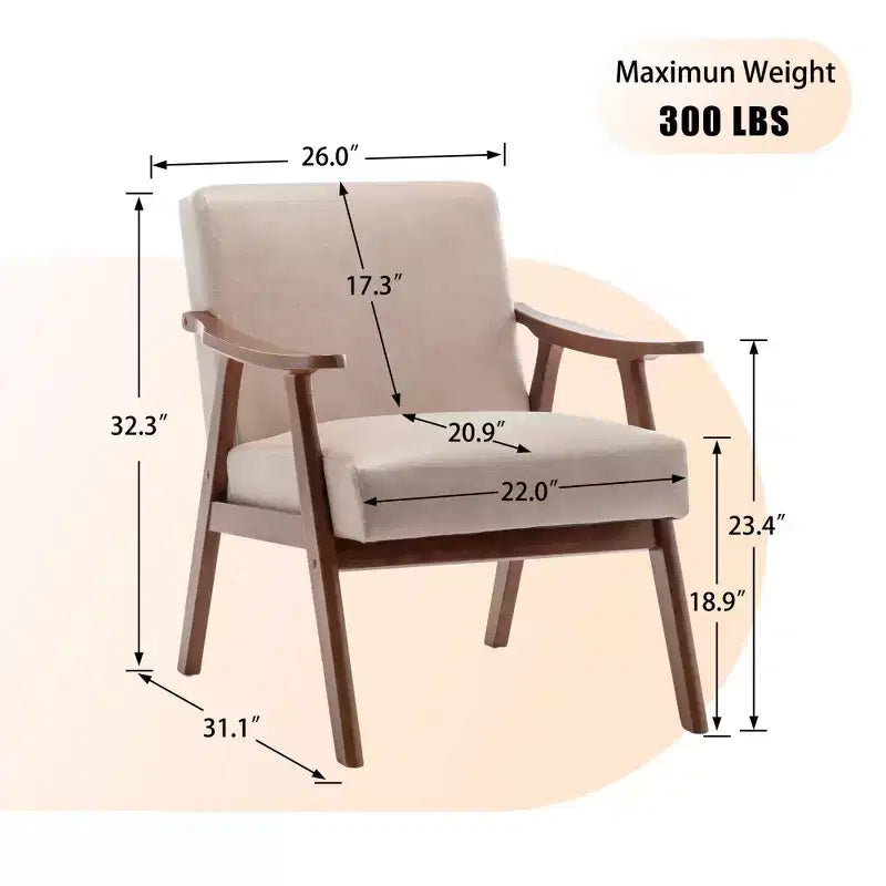 Fauteuil d'appoint en velours Mid-Century pour salon