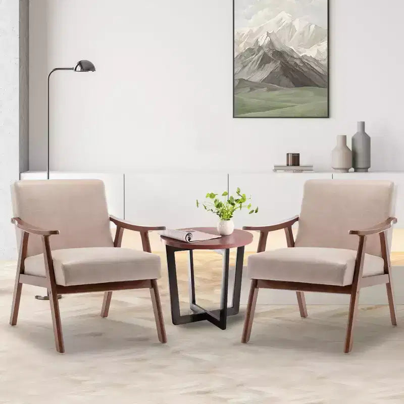 Fauteuil d'appoint en velours Mid-Century pour salon