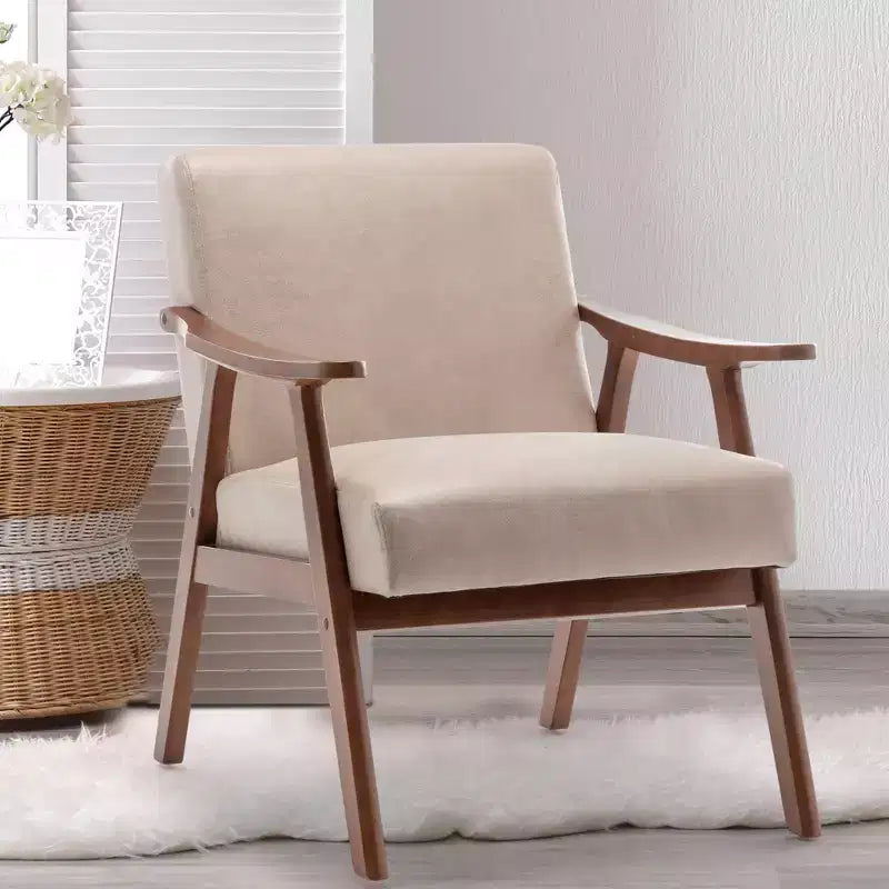 Fauteuil d'appoint en velours Mid-Century pour salon