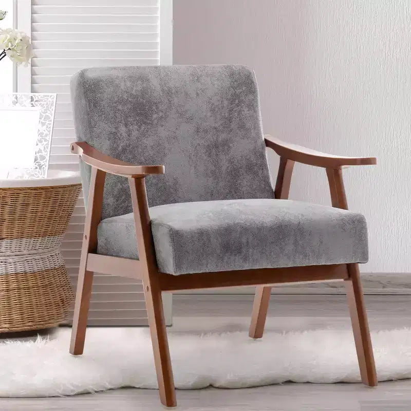 Fauteuil d'appoint en velours Mid-Century pour salon