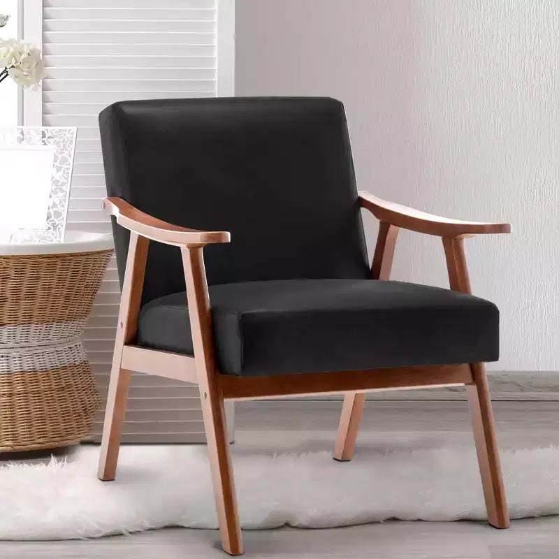 Fauteuil d'appoint en velours Mid-Century pour salon