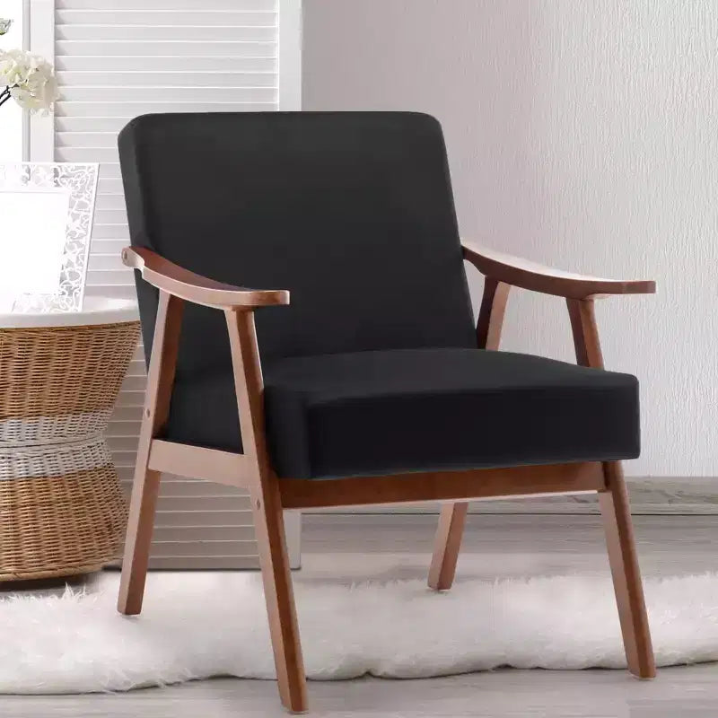 Fauteuil d'appoint en velours Mid-Century pour salon