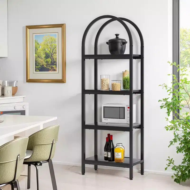 Étagère en bois à 4 niveaux pour livres, plantes et objets de décoration