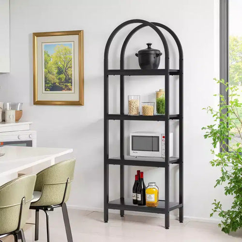Étagère en bois à 4 niveaux pour livres, plantes et objets de décoration
