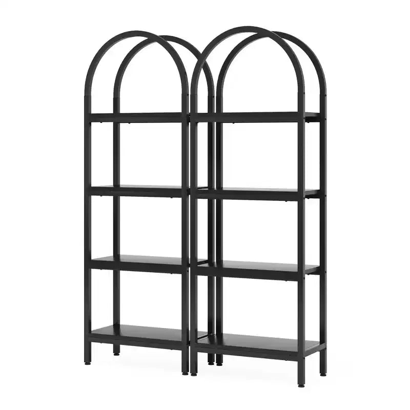 Étagère en bois à 4 niveaux pour livres, plantes et objets de décoration