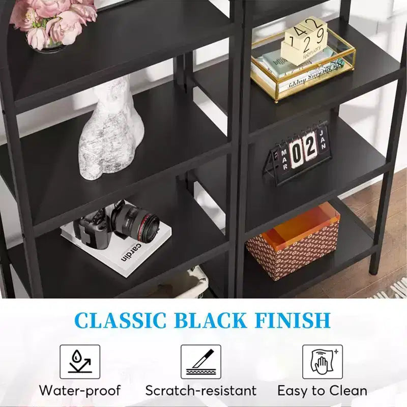Étagère en bois à 4 niveaux pour livres, plantes et objets de décoration