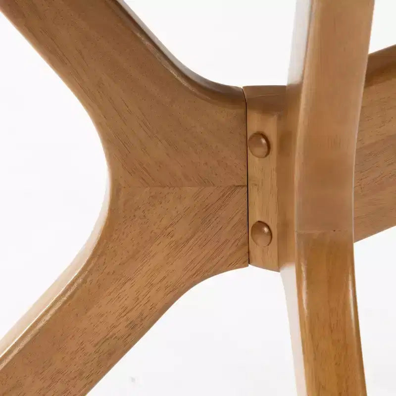 Table à manger ovale en pin massif pour 4 personnes, finition bois naturel