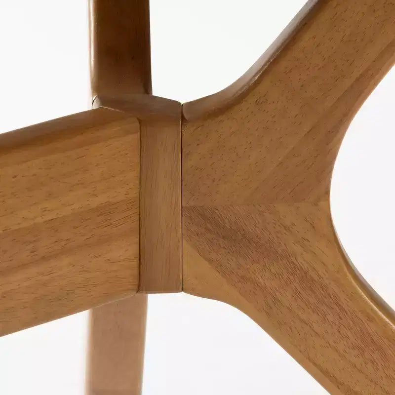 Table à manger ovale en pin massif pour 4 personnes, finition bois naturel
