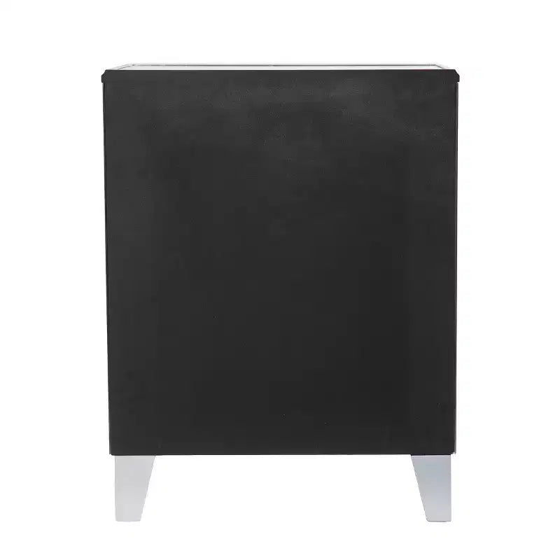 Table d'appoint miroir avec 3 tiroirs, Argent