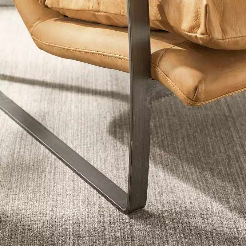 Fauteuil de salon de luxe en cuir véritable