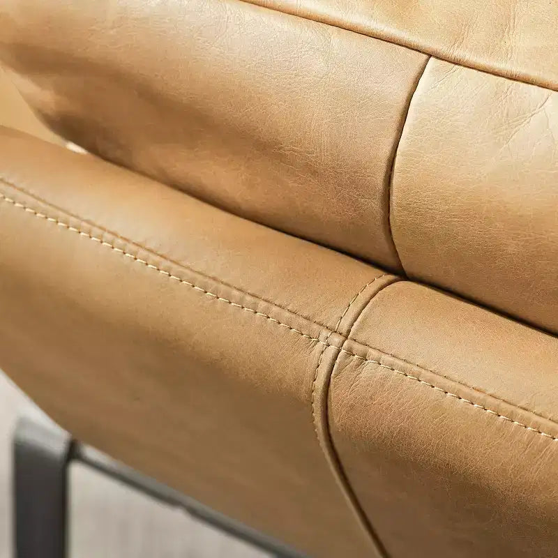 Fauteuil de salon de luxe en cuir véritable