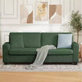 Seater Sofa, Deep Seat Couch with Wide Armrest, Removable Washable Cushions, Cozy Boucl for Living Room, Green