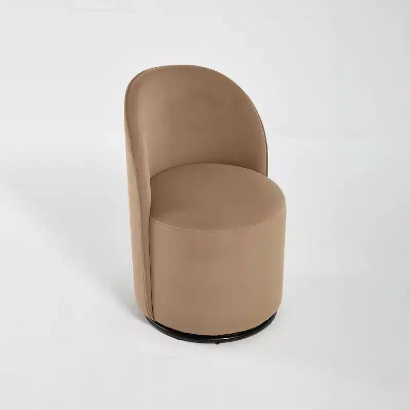 Chaise de salle à manger moderne pivotante à 360° en velours avec coussin épais