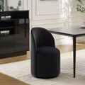 Chaise de salle à manger moderne pivotante à 360° en velours avec coussin épais