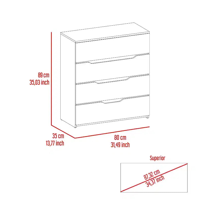 Tiroirs coulissants fluides, Commode de rangement polyvalente
