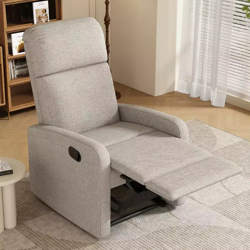 Fauteuil inclinable rembourré contemporain avec 3 positions de dossier réglables
