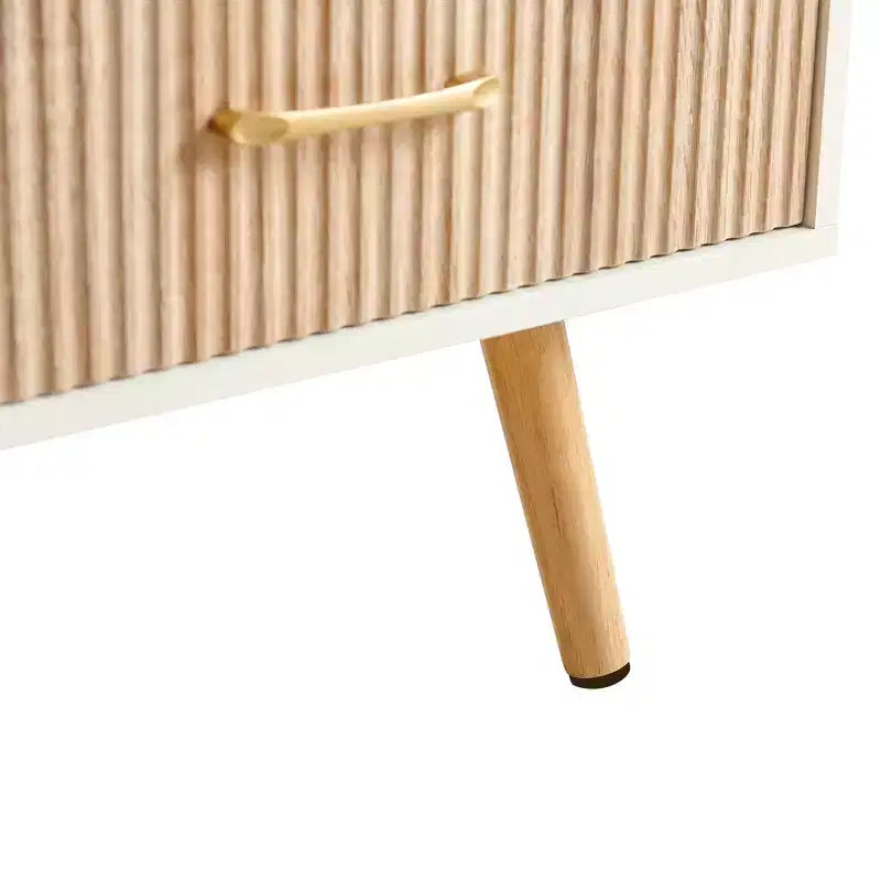 Table basse rectangulaire blanche avec tiroir coulissant, 104 cm L