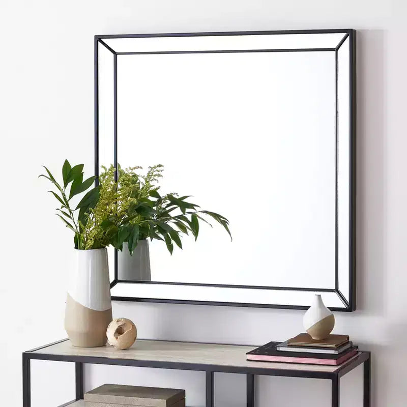 Miroir mural rond en laiton vieilli