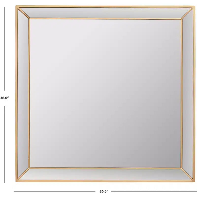 Miroir mural rond en laiton vieilli