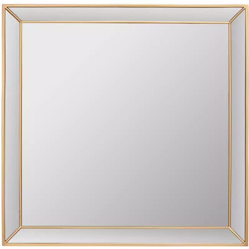 Miroir mural rond en laiton vieilli