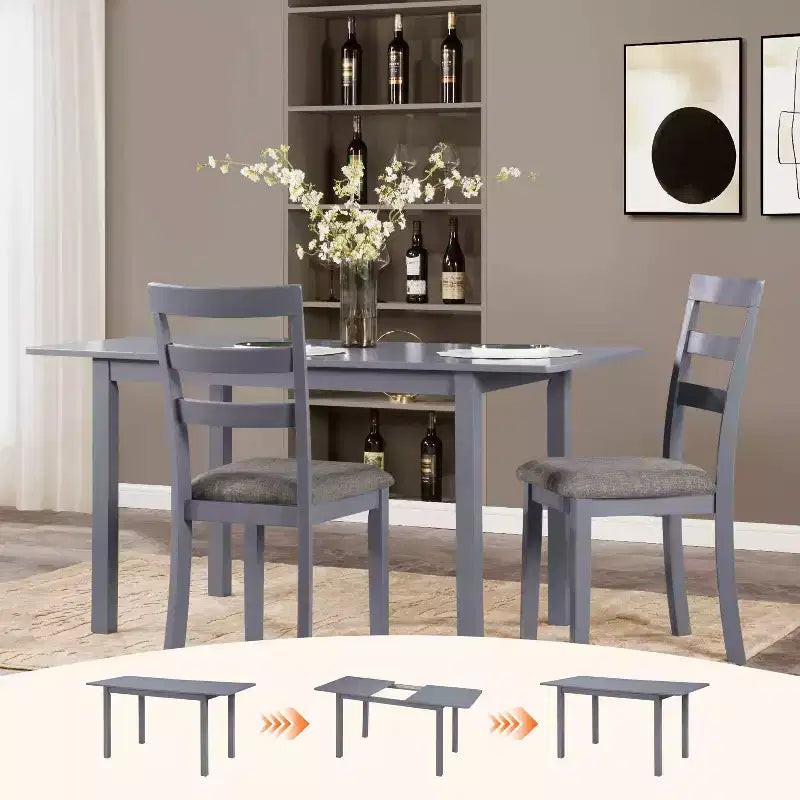 Table à manger extensible 4 à 8 places | Table abattante moderne pour cuisine et bureau à domicile pour petits espaces