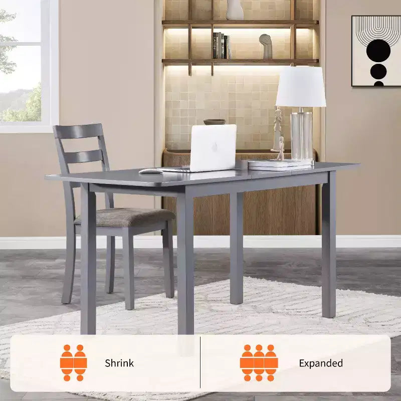 Table à manger extensible 4 à 8 places | Table abattante moderne pour cuisine et bureau à domicile pour petits espaces
