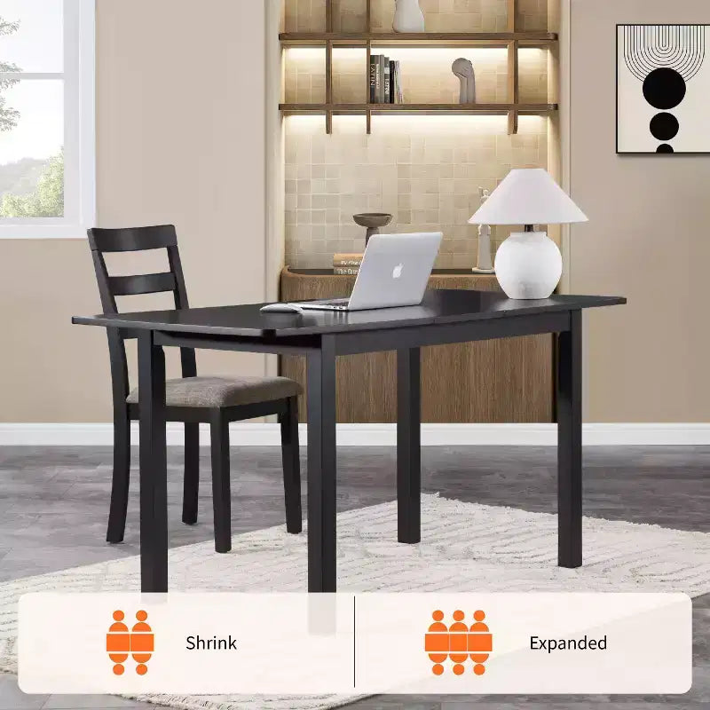 Table à manger extensible 4 à 8 places | Table abattante moderne pour cuisine et bureau à domicile pour petits espaces