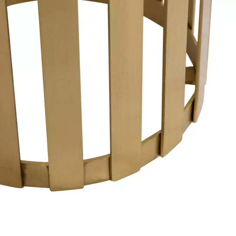 Table d'appoint ronde en bois et marbre, 61 cm de haut