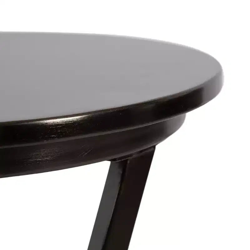 Table d'appoint ronde en métal, finition laiton antique, 58,4 cm de hauteur